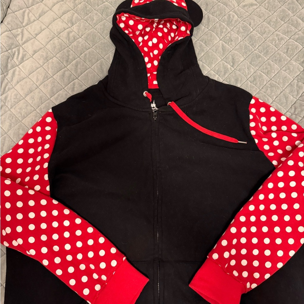 Disney Black and Red Polka Dot Hoodie
